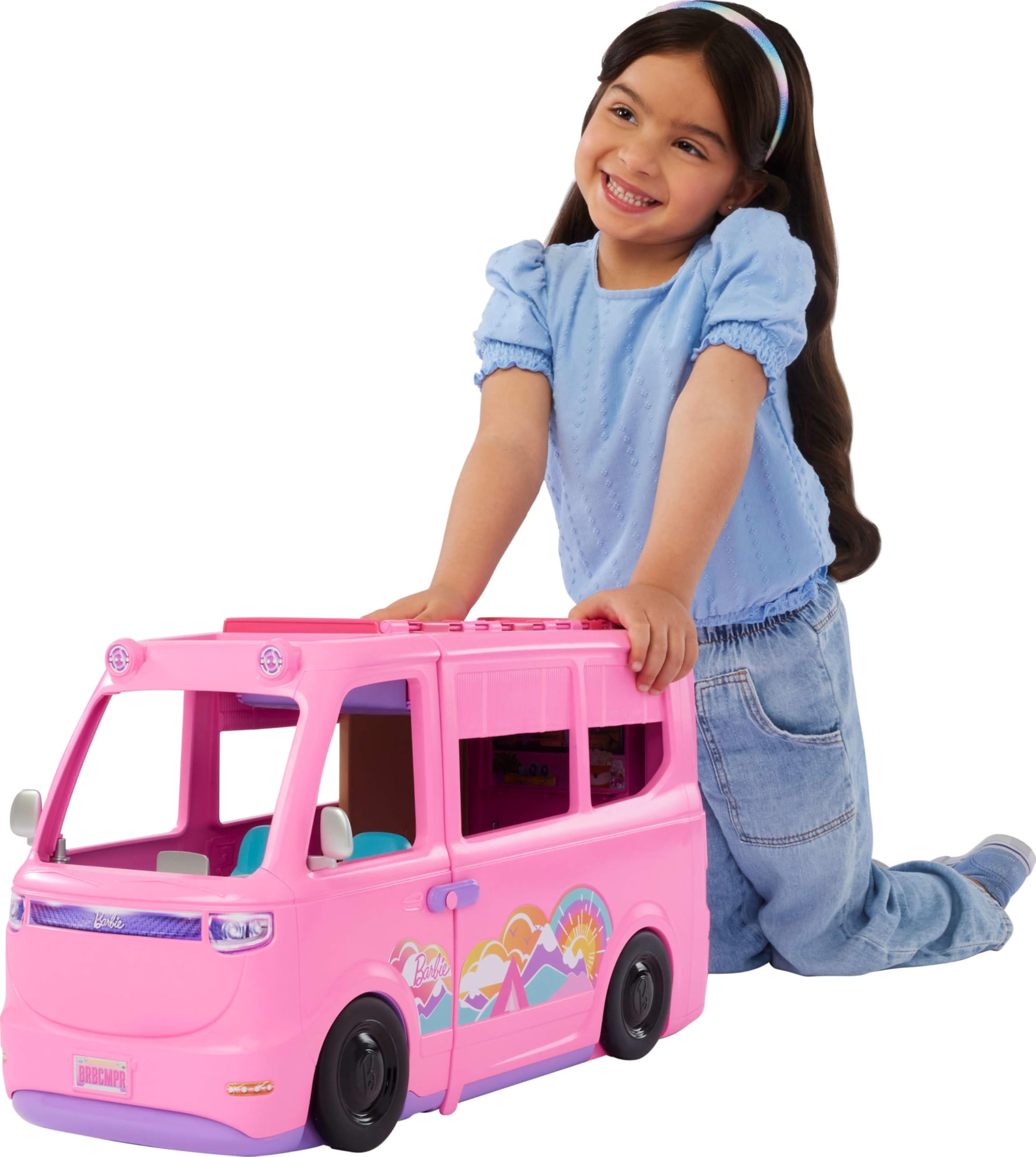 Foto 3 pulgar | Playset Barbie Dream Camper Con Columpio Para Tienda De Campaña En El Techo Y Más De 60 Pulgadas - Venta Internacional.
