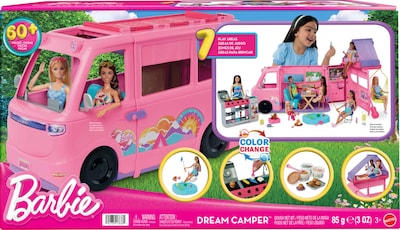 Foto 6 | Playset Barbie Dream Camper Con Columpio Para Tienda De Campaña En El Techo Y Más De 60 Pulgadas - Venta Internacional.