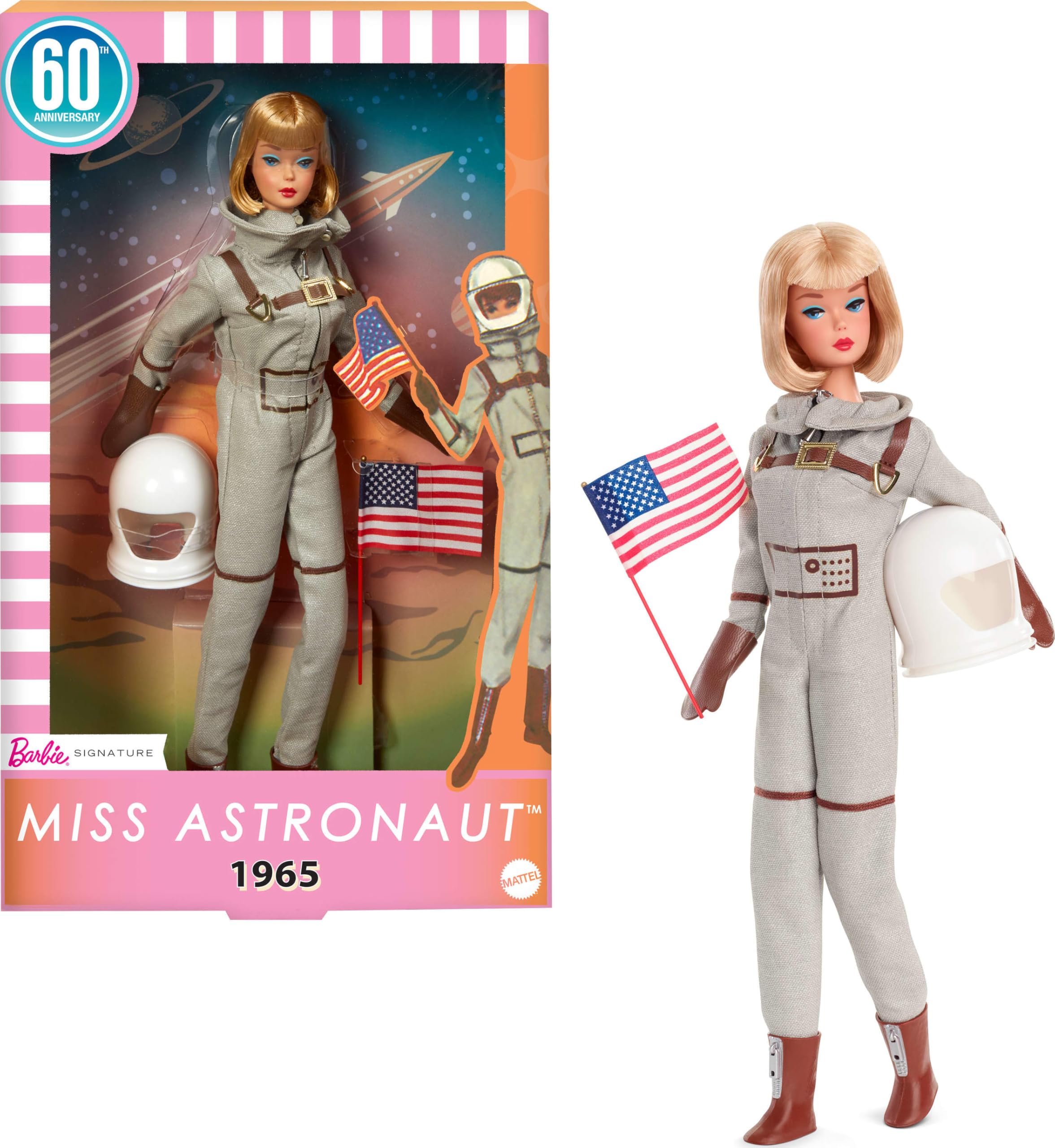 Muñeca Barbie Miss Astronaut 1965 Vintage Repro 60 Aniversario. - Venta Internacional.