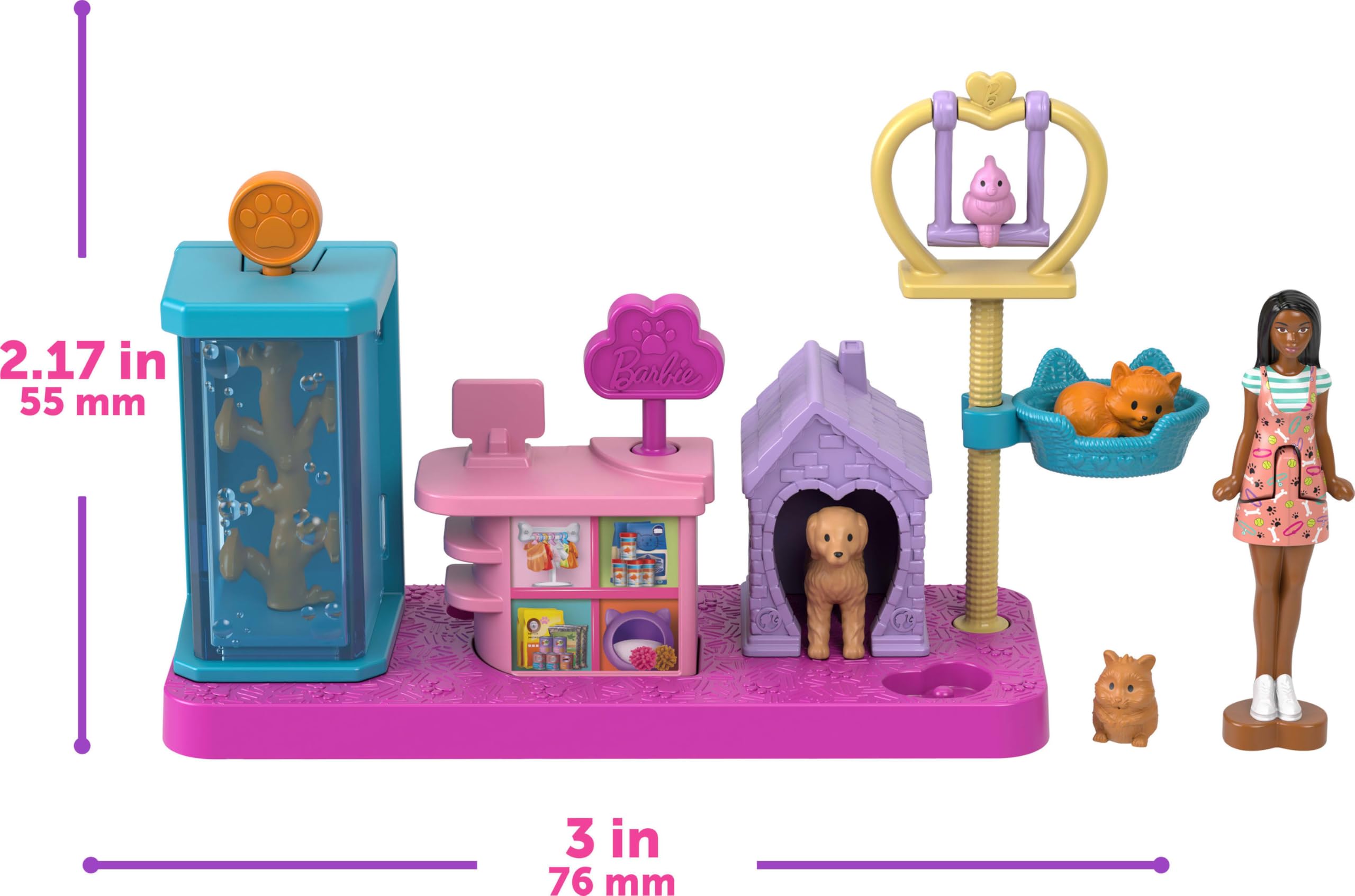 Foto 3 | Set De Juego Barbie Mini Land Dreamhouse Con 4 Muñecas Y 3 Sets De Juego - Venta Internacional.