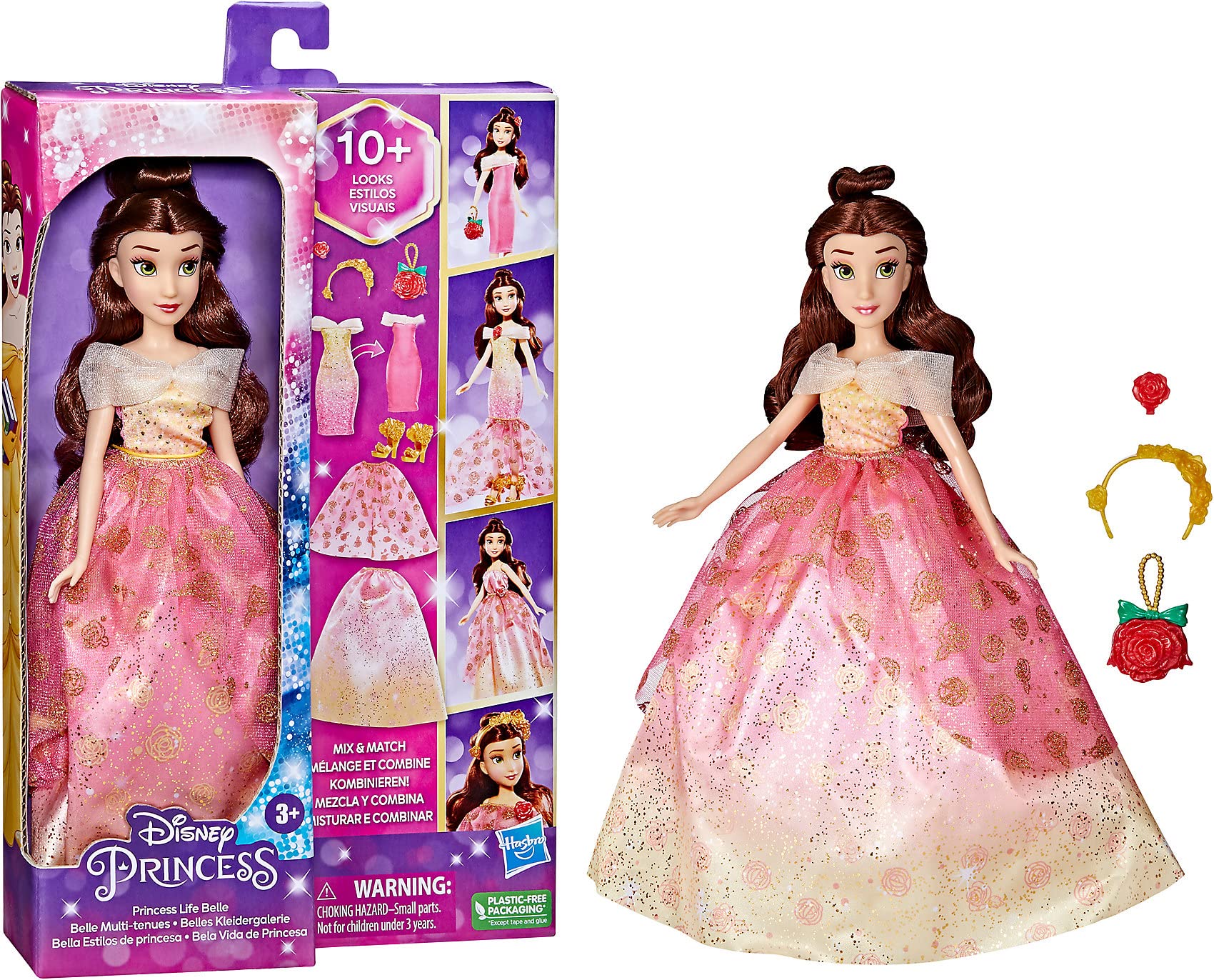 Muñeca Moderna De Disney Princess Life Belle Con 10 Atuendos - Venta Internacional.