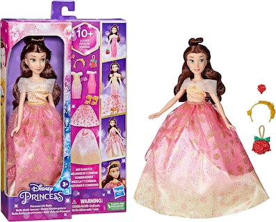Foto 1 | Muñeca Moderna De Disney Princess Life Belle Con 10 Atuendos - Venta Internacional.