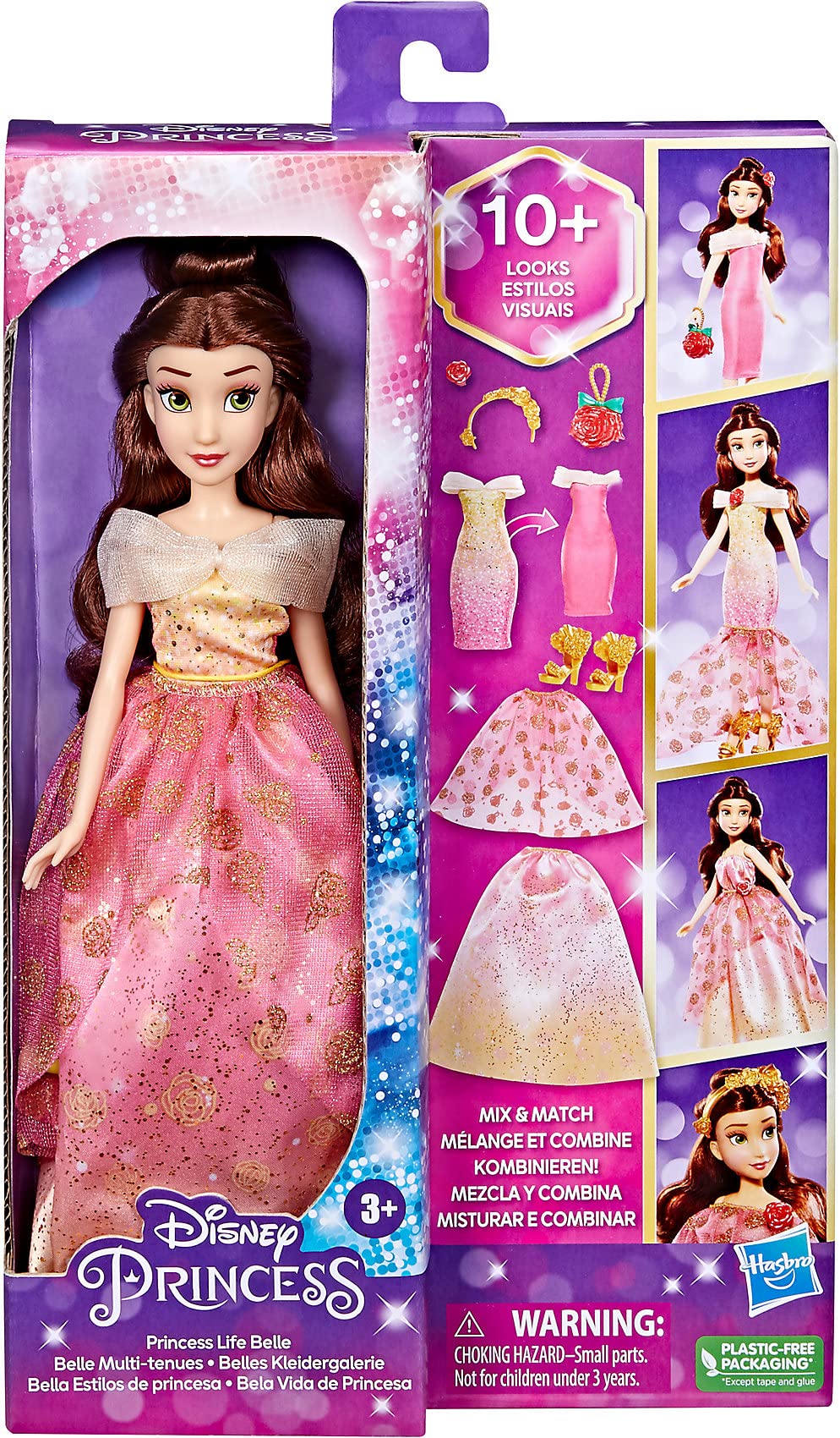 Foto 6 pulgar | Muñeca Moderna De Disney Princess Life Belle Con 10 Atuendos - Venta Internacional.