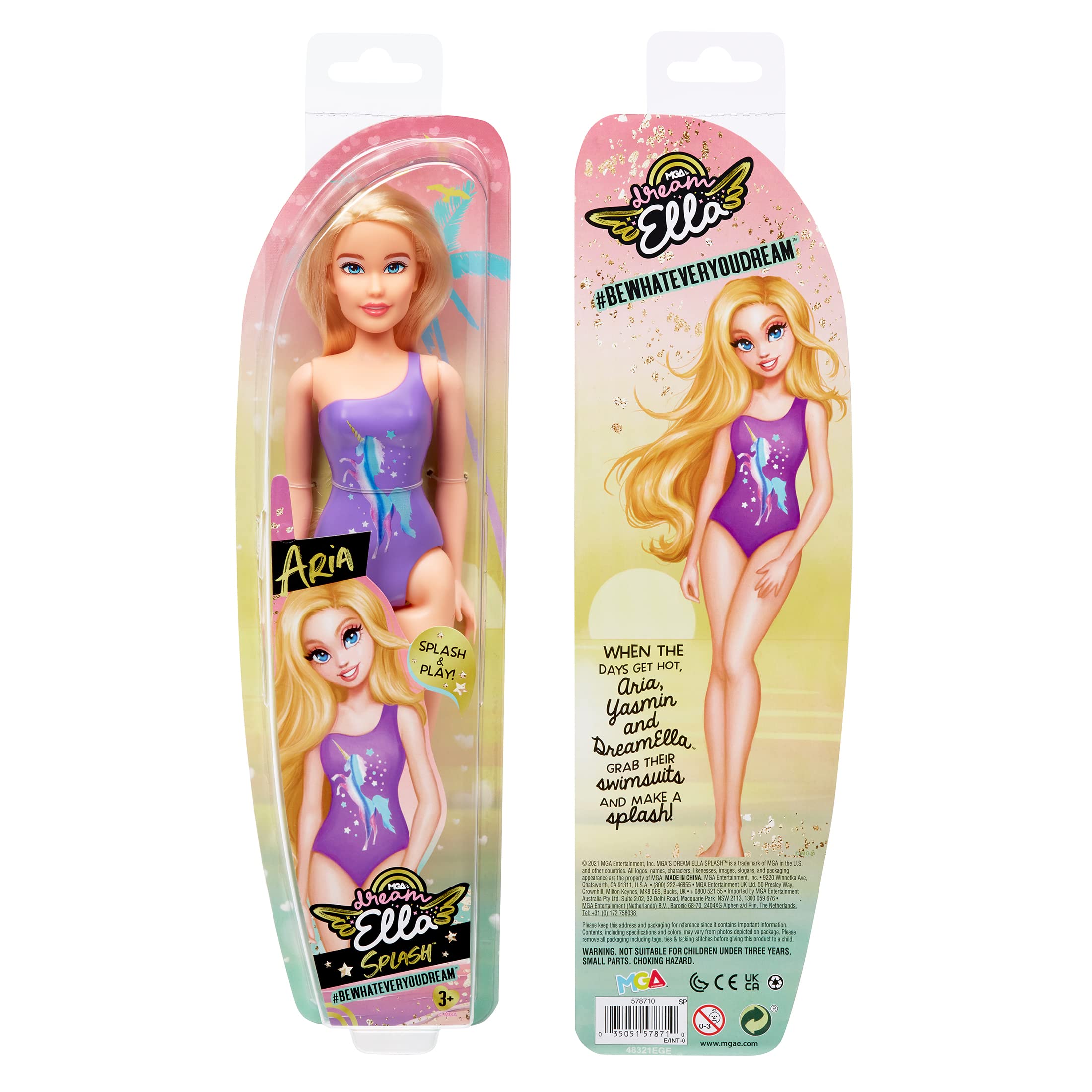Foto 7 pulgar | Muñeca Mga Entertainment Dream Ella Splash Aria 11.5 Rubia - Venta Internacional.