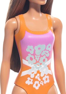 Foto 3 | Muñeca De Playa Barbie Fashion & Beauty Con Traje De Baño Naranja - Venta Internacional.