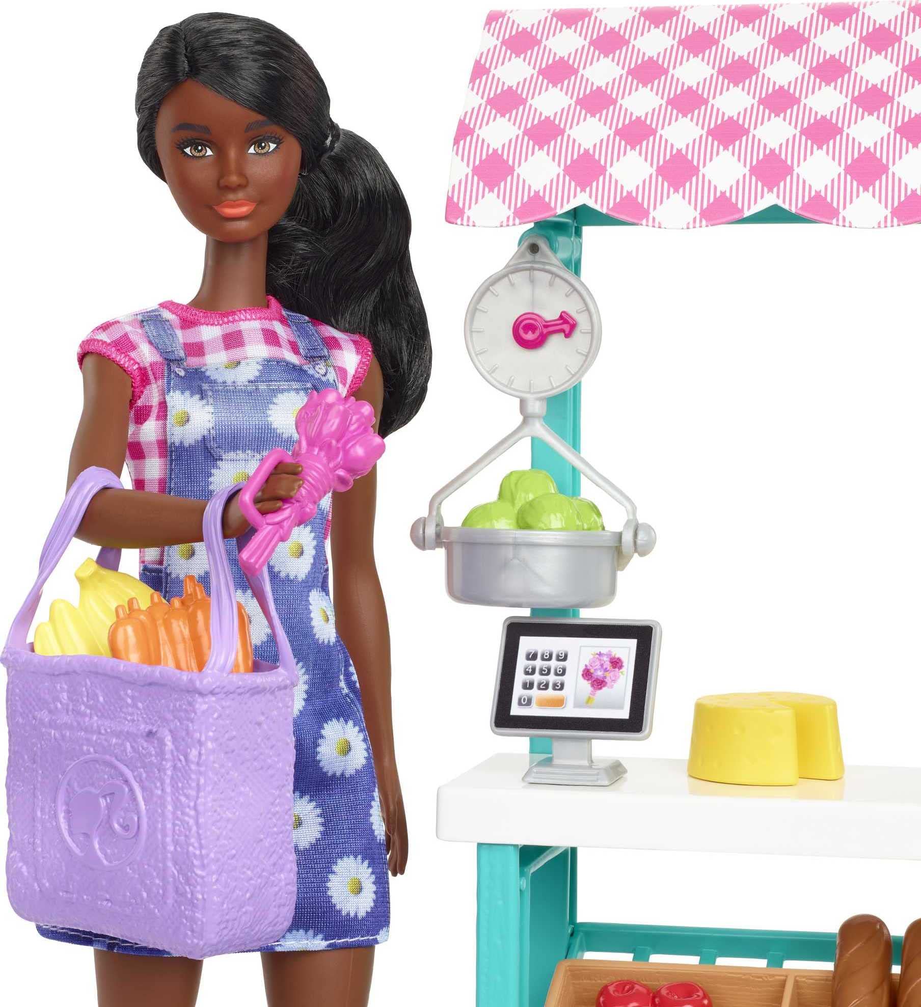 Foto 3 pulgar | Playset Barbie Careers Farmers Market Con Muñeca Morena - Venta Internacional.