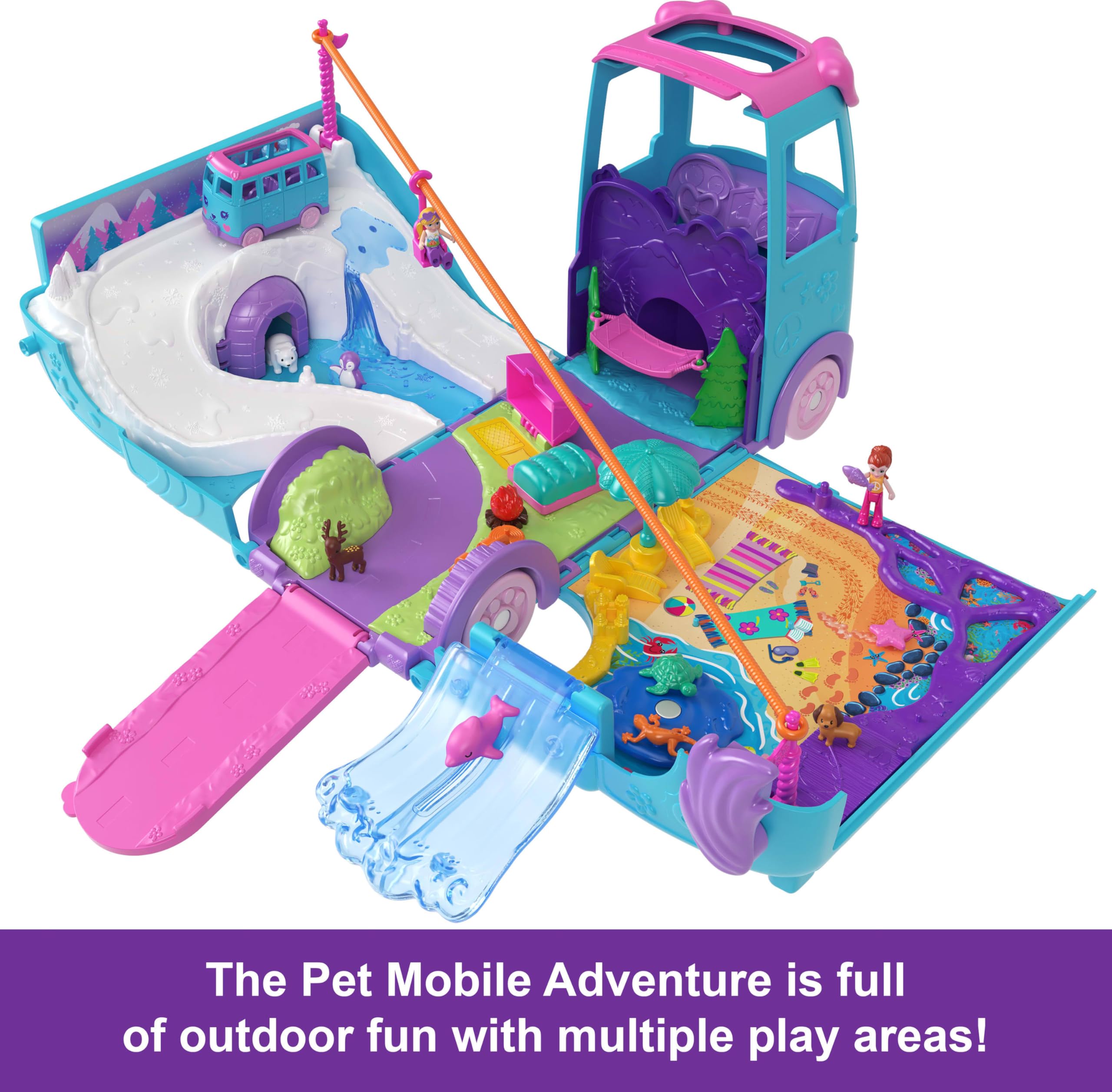 Foto 6 pulgar | Micromuñecas Polly Pocket De Playset Con Autocaravana Transforming - Venta Internacional.