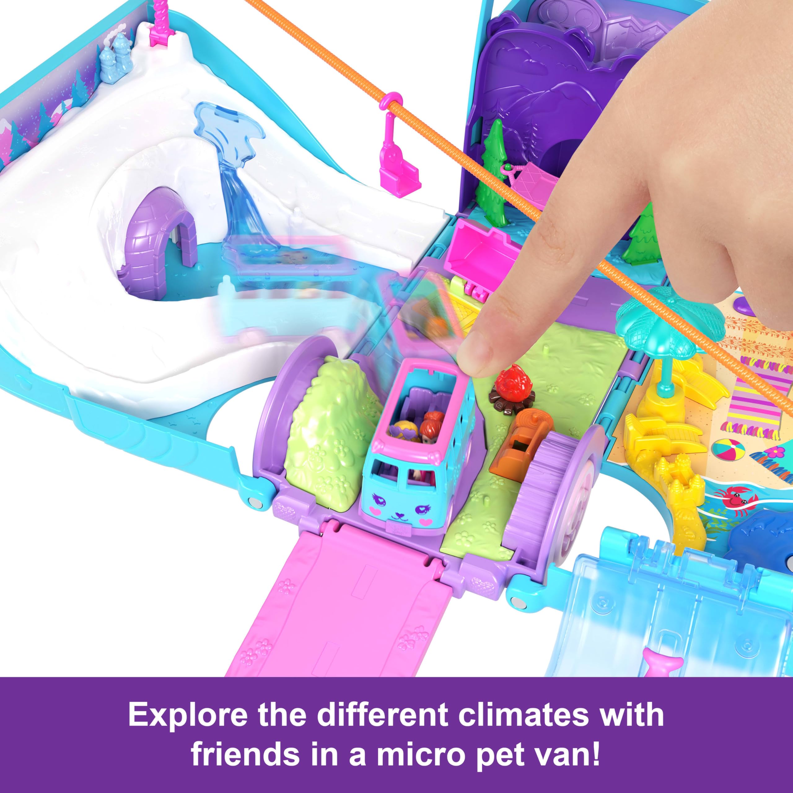 Foto 6 | Micromuñecas Polly Pocket De Playset Con Autocaravana Transforming - Venta Internacional.
