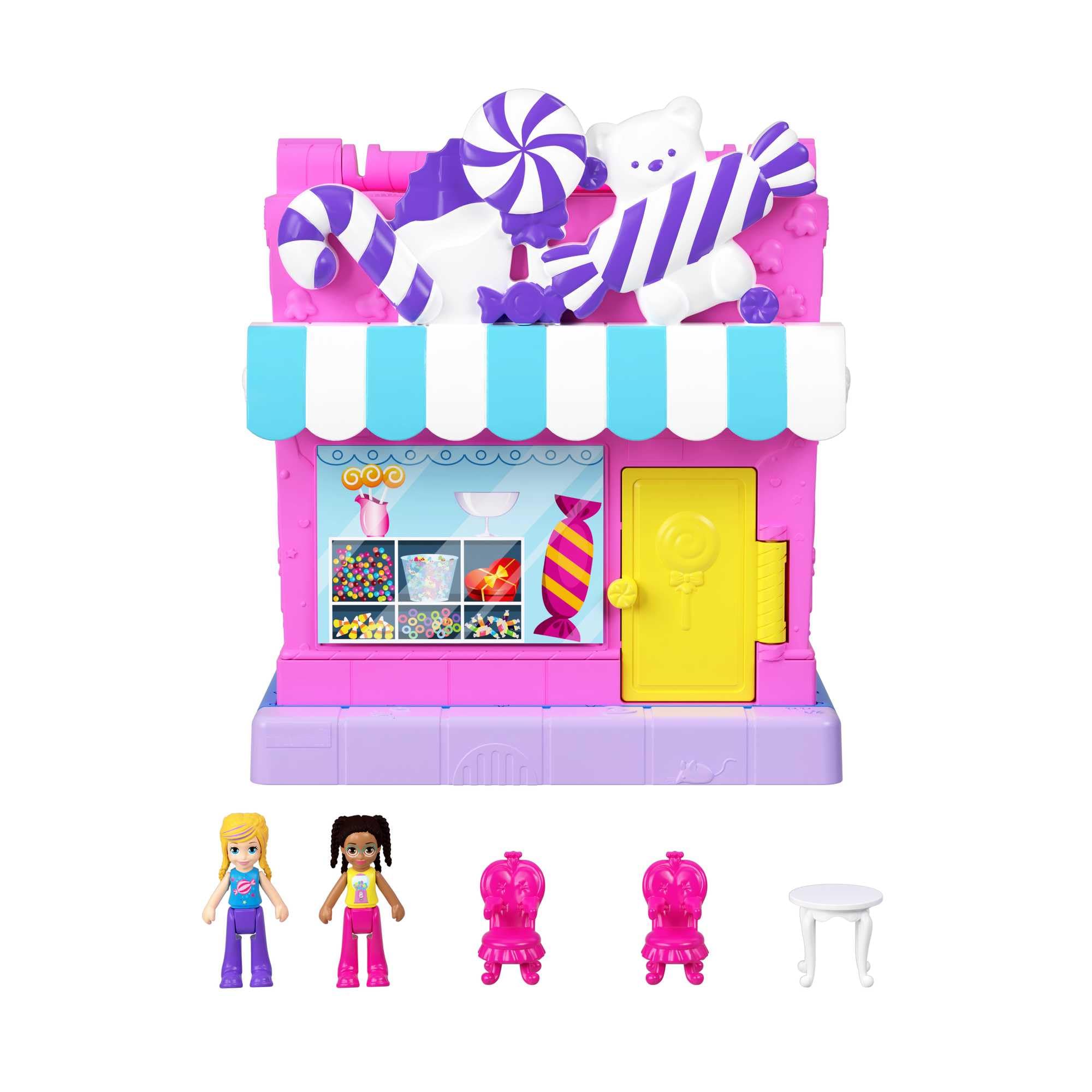 Set De Juego Polly Pocket Pollyville Sweet Store Con 2 Micromuñecas - Venta Internacional.