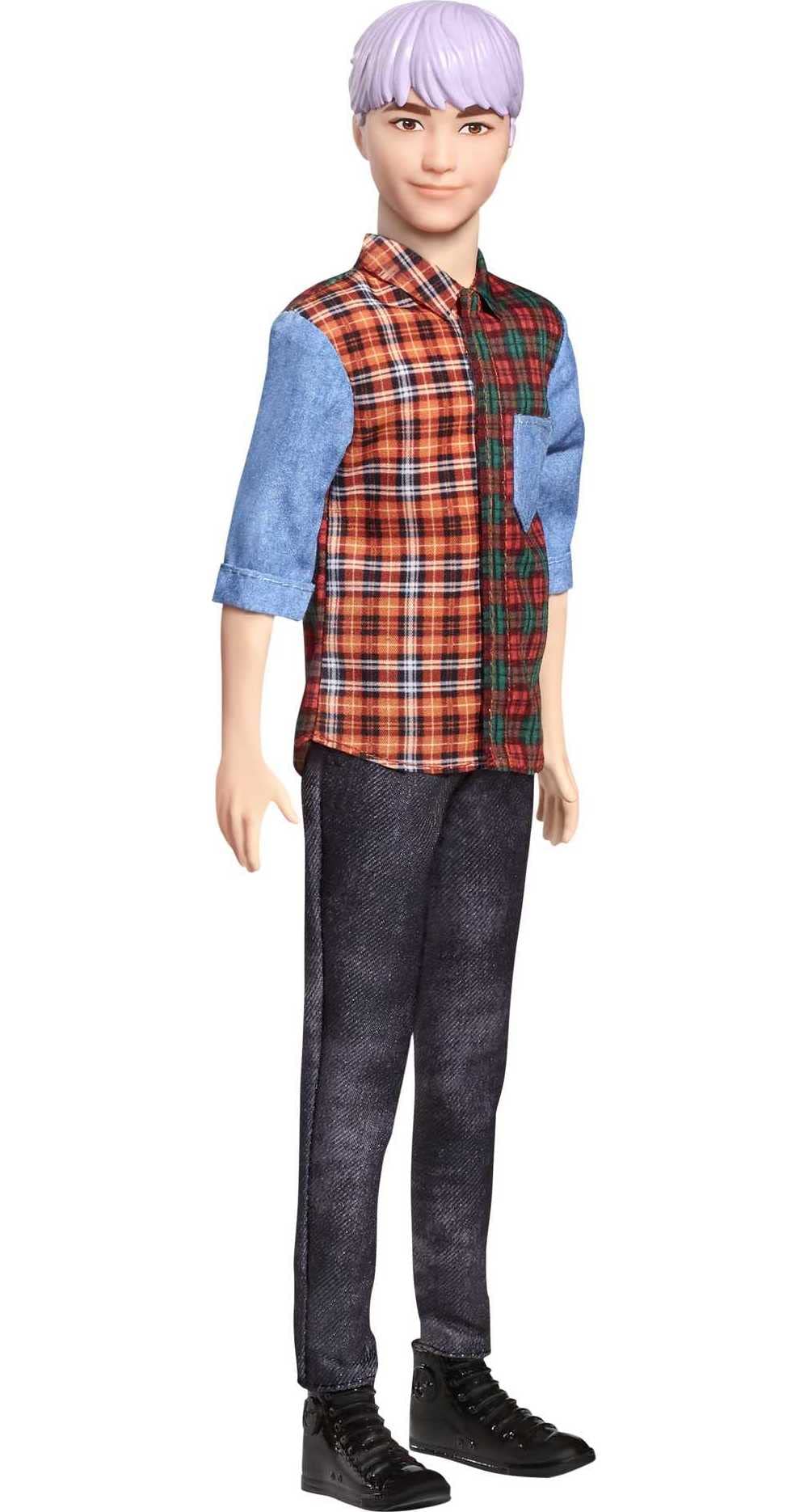 Foto 3 | Muñeca De Moda Barbie Ken Fashionistas #154 Con Pelo Morado - Venta Internacional.