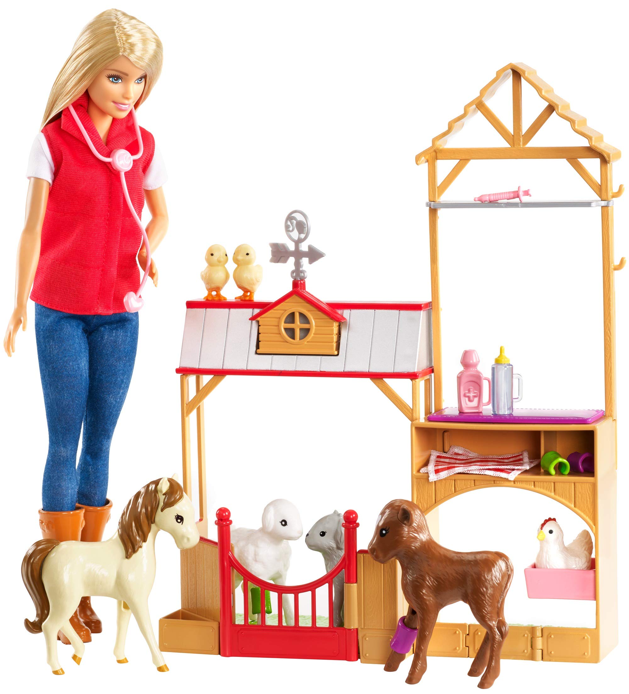 Foto 3 pulgar | Set De Juego Barbie Sweet Orchard Farm Blonde Con 7 Animales - Venta Internacional.