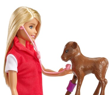 Foto 3 | Set De Juego Barbie Sweet Orchard Farm Blonde Con 7 Animales - Venta Internacional.