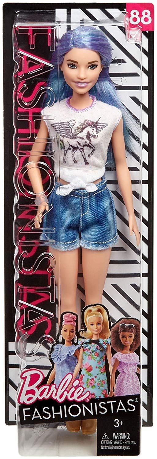 Muñeca De Moda Barbie Fashionistas 88 Con Camiseta De Unicornio - Venta Internacional.