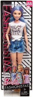 Foto 1 | Muñeca De Moda Barbie Fashionistas 88 Con Camiseta De Unicornio - Venta Internacional.