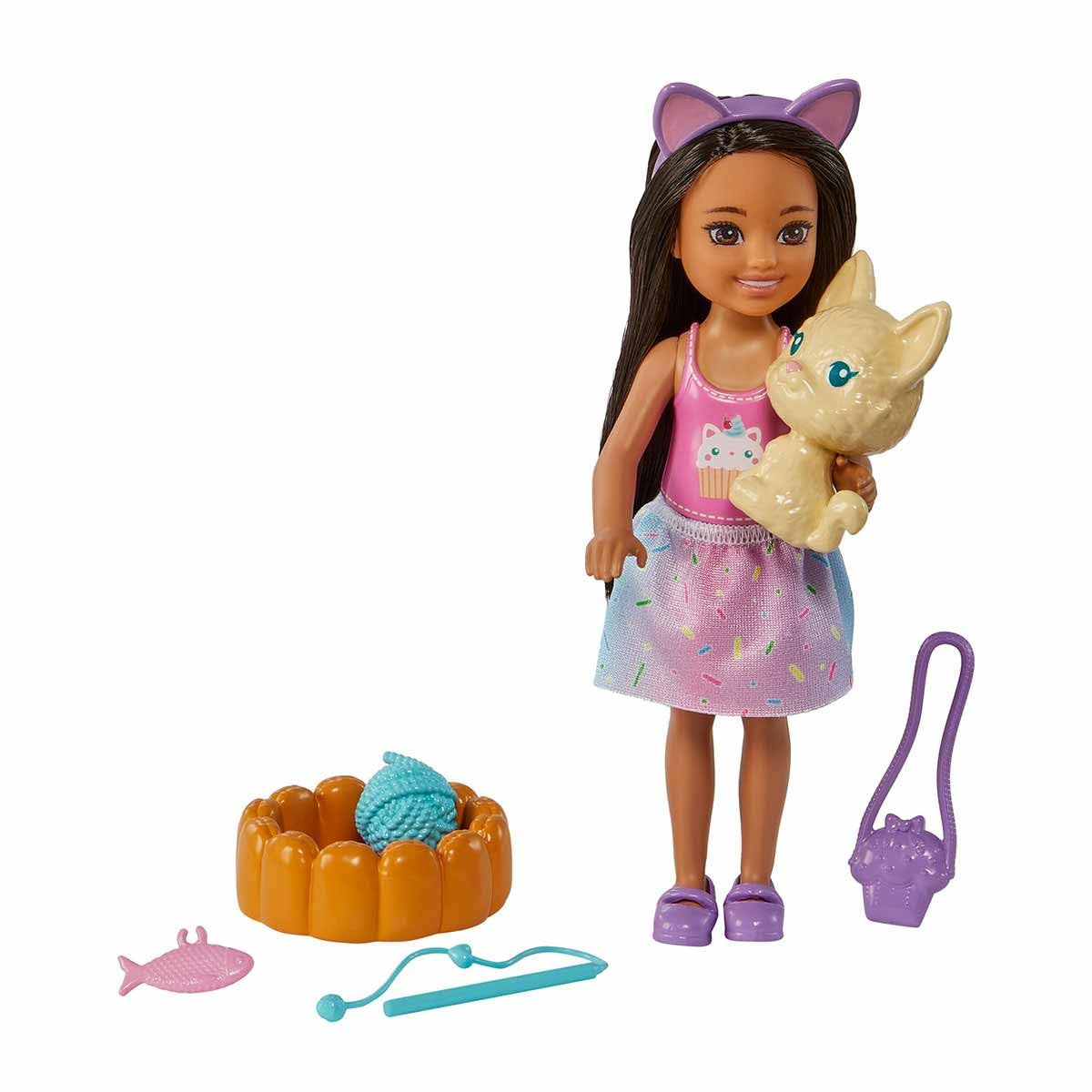 Foto 4 | Muñeca Barbie Chelsea Brunette Con Conejito Para Mascotas Y Accesorios - Venta Internacional.