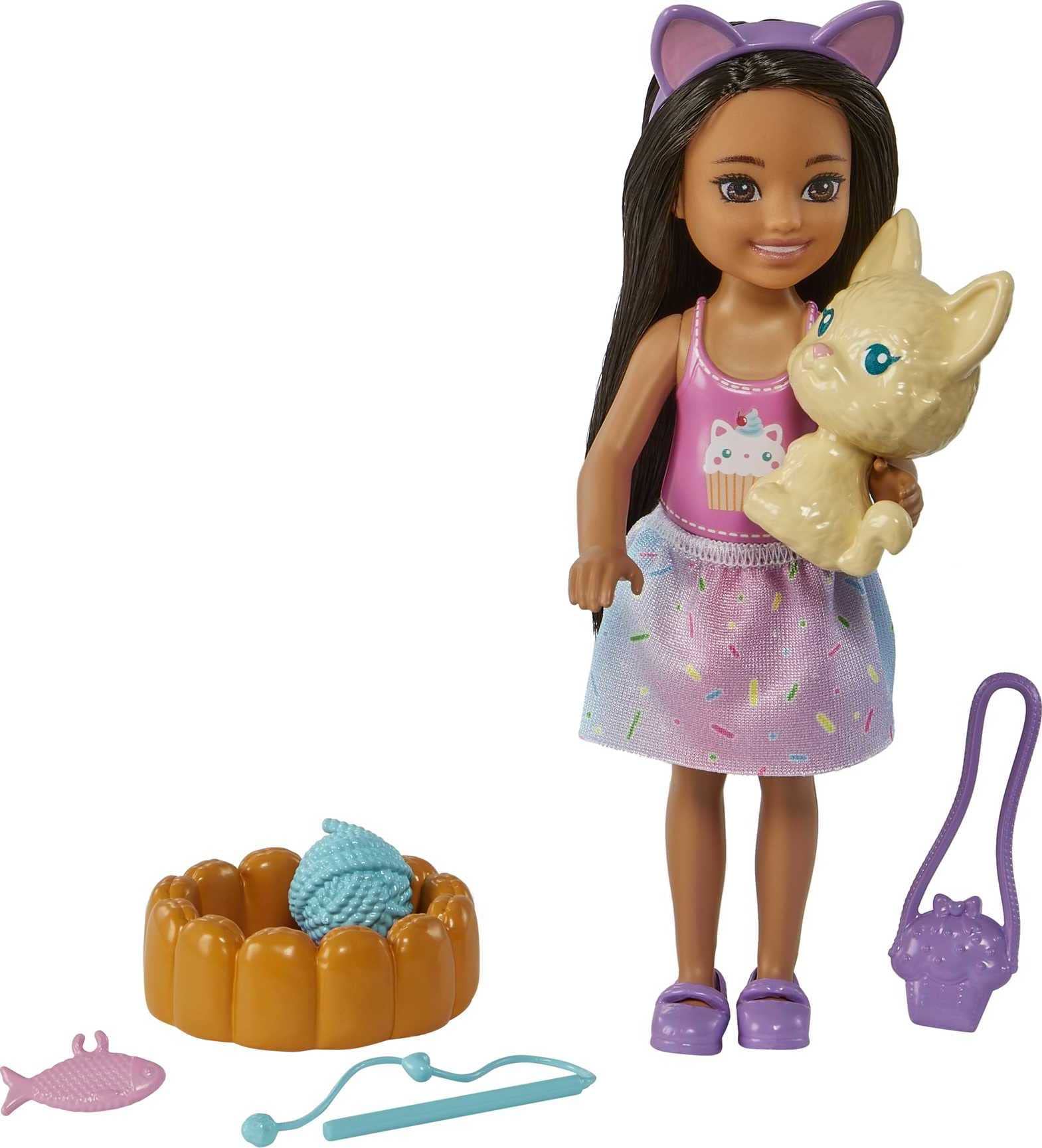 Foto 6 pulgar | Muñeca Barbie Chelsea Brunette Con Conejito Para Mascotas Y Accesorios - Venta Internacional.