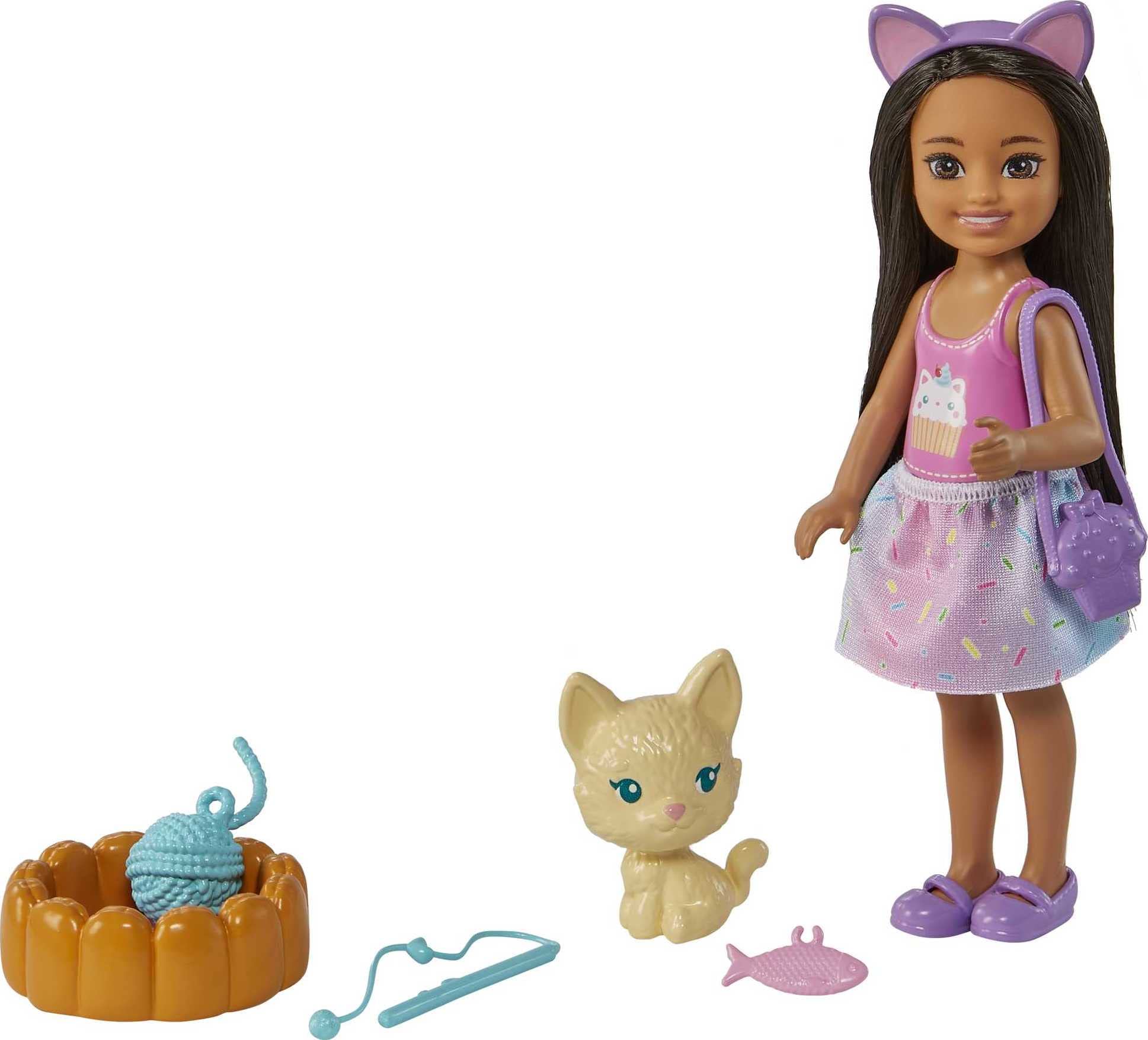 Foto 7 pulgar | Muñeca Barbie Chelsea Brunette Con Conejito Para Mascotas Y Accesorios - Venta Internacional.