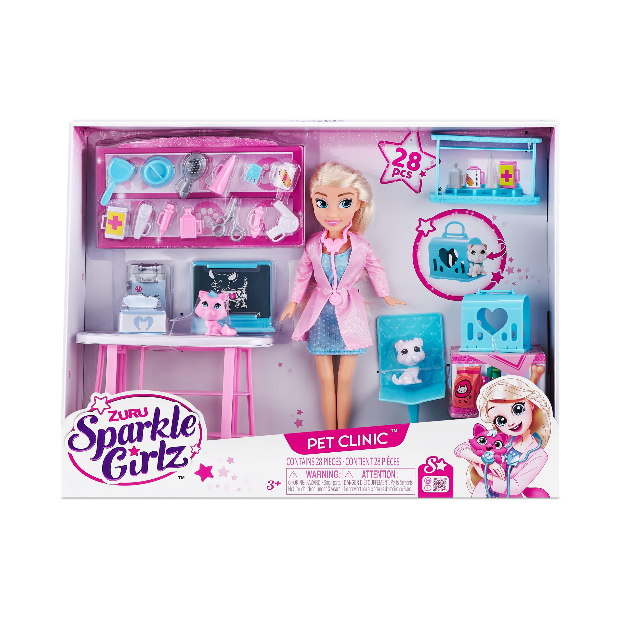 Foto 1 | Set de Muñecas de Juguete Zuru Sparkle Girlz Pet Clinic con Muñeca de 10.5 " - Venta Internacional