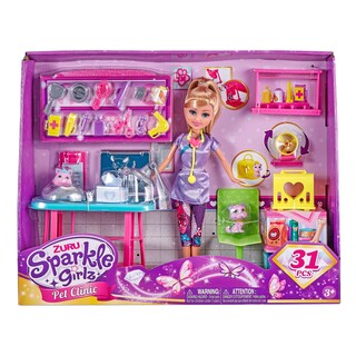 Foto 2 | Set de Muñecas de Juguete Zuru Sparkle Girlz Pet Clinic con Muñeca de 10.5 " - Venta Internacional