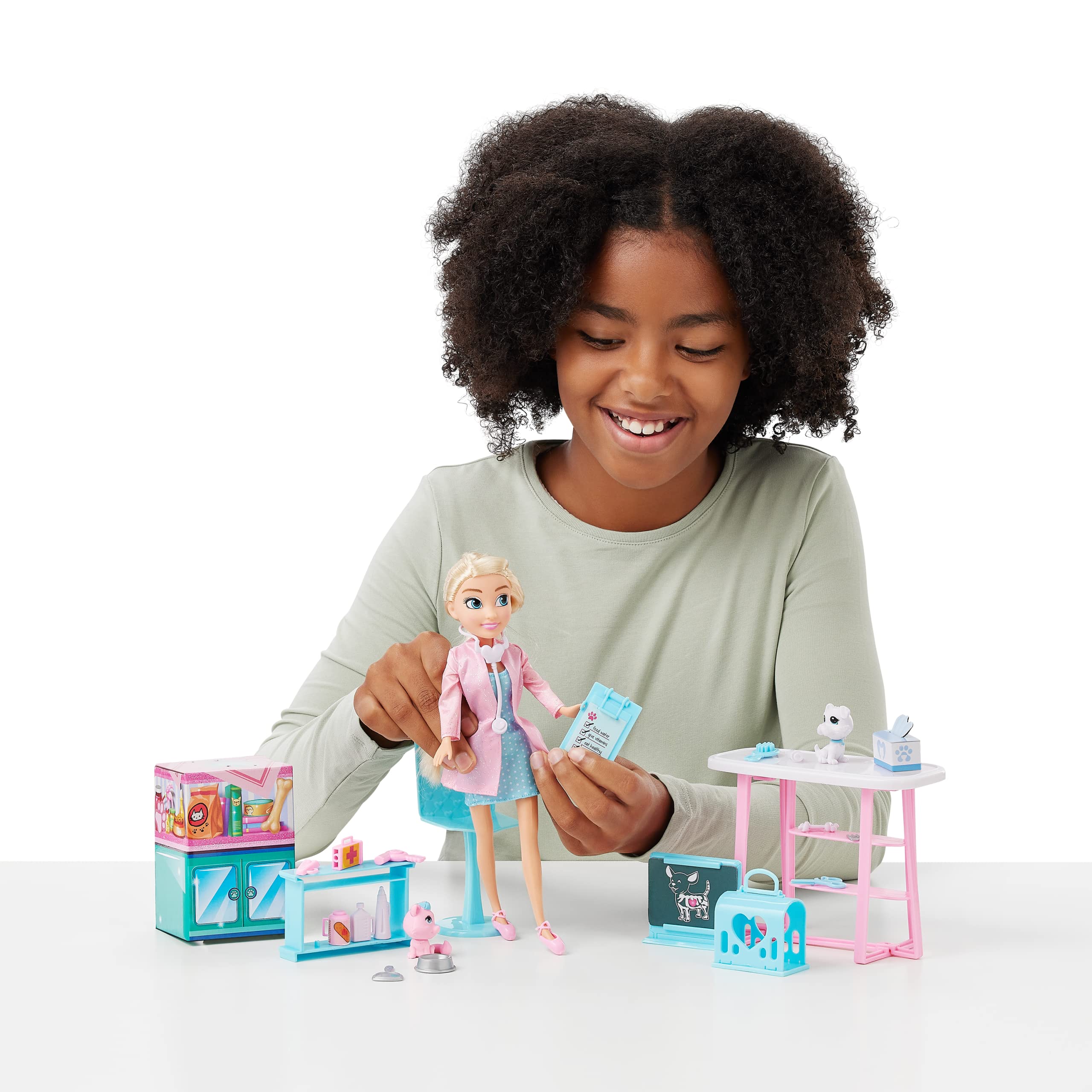 Foto 4 | Set de Muñecas de Juguete Zuru Sparkle Girlz Pet Clinic con Muñeca de 10.5 " - Venta Internacional