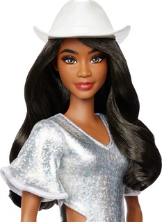 Foto 3 | Muñeca De Moda Barbie Fashionistas #239 De Pelo Negro Con Vestido - Venta Internacional.