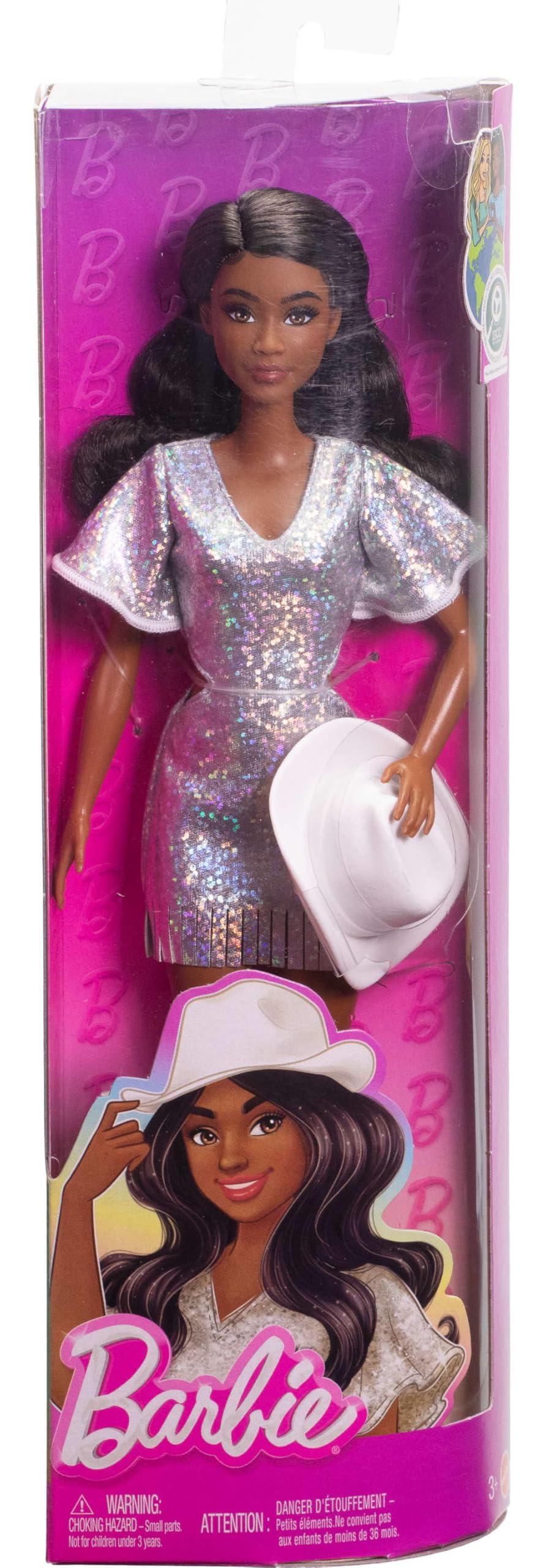 Foto 7 pulgar | Muñeca De Moda Barbie Fashionistas #239 De Pelo Negro Con Vestido - Venta Internacional.