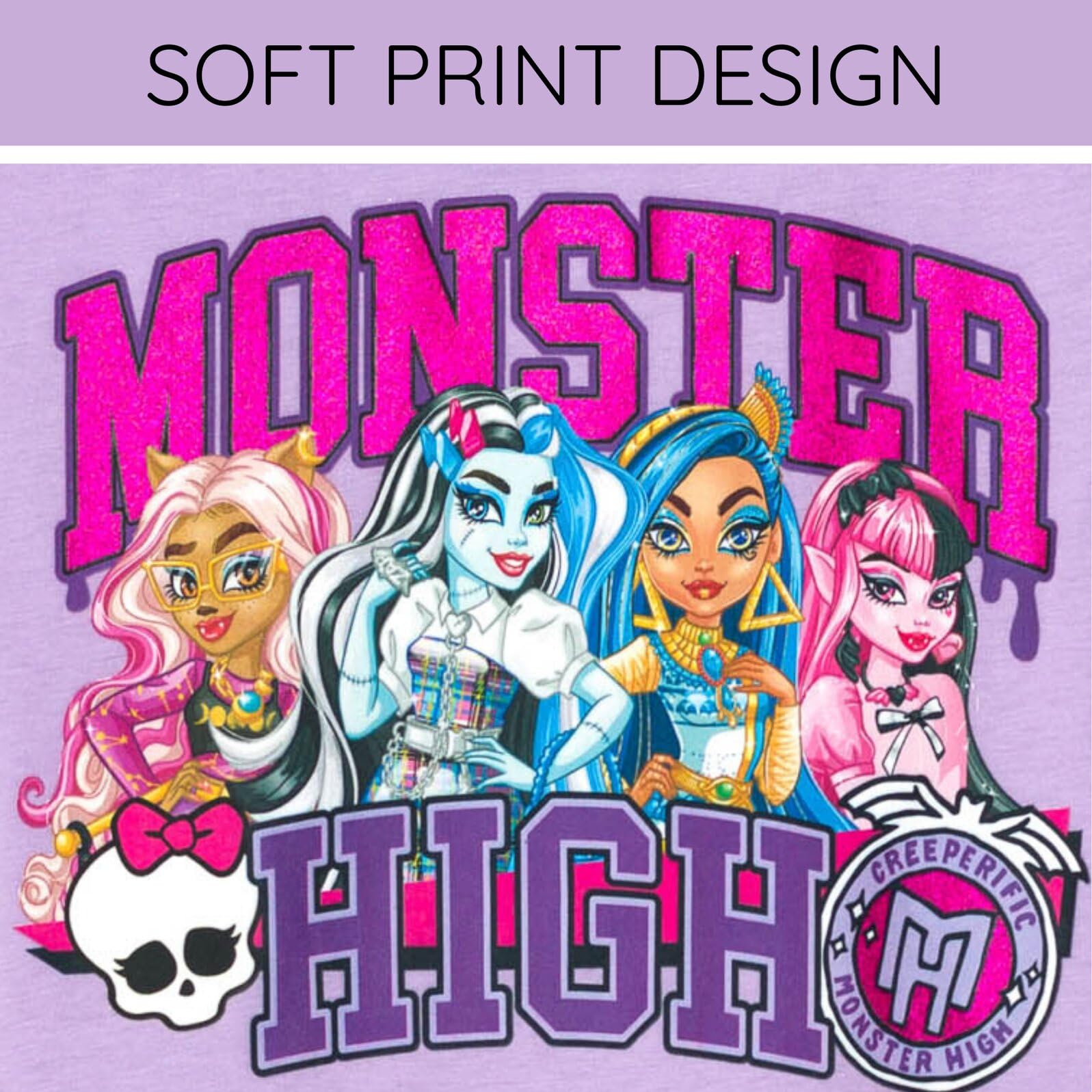 Foto 4 pulgar | Vestido Monster High Plaid Morado Para Niñas De 5 Años - Venta Internacional.