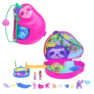 Foto 1 | Monedero 2 En 1 De Playset Polly Pocket Sloth Family Con 2 Muñecas - Venta Internacional.