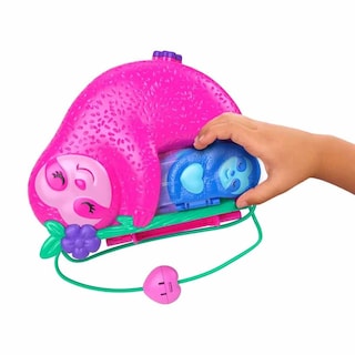 Foto 4 | Monedero 2 En 1 De Playset Polly Pocket Sloth Family Con 2 Muñecas - Venta Internacional.