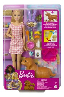 Foto 1 | Muñeca Barbie Sisters & Cachorros Recién Nacidos