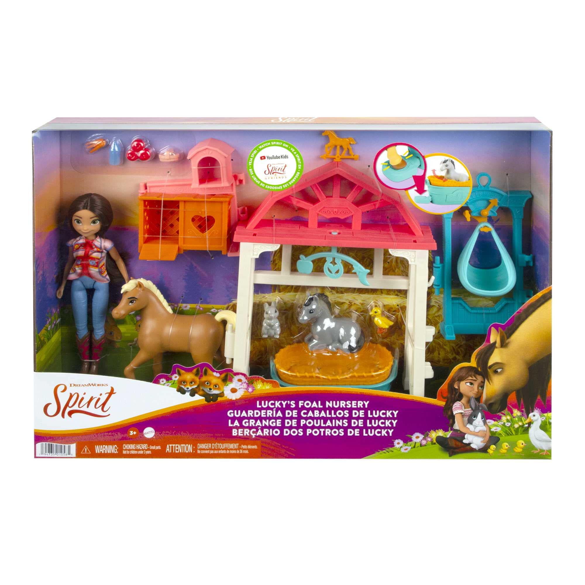Foto 7 pulgar | Set Mattel Spirit Lucky's Foal Nursery Con Lucky Doll - Venta Internacional.