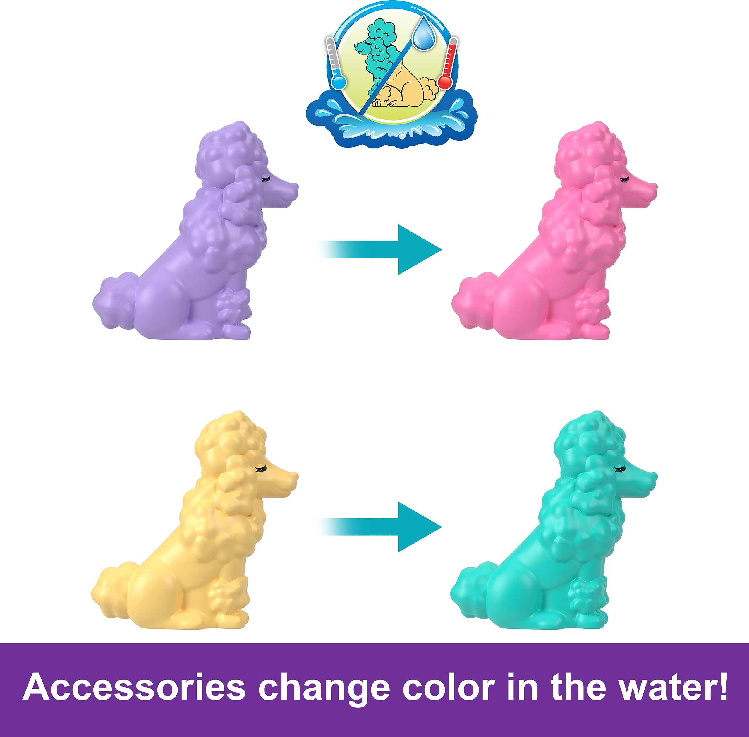 Foto 5 pulgar | Set De Juego Compacto Polly Pocket Groom & Glam Poodle Con Muñecas - Venta Internacional.