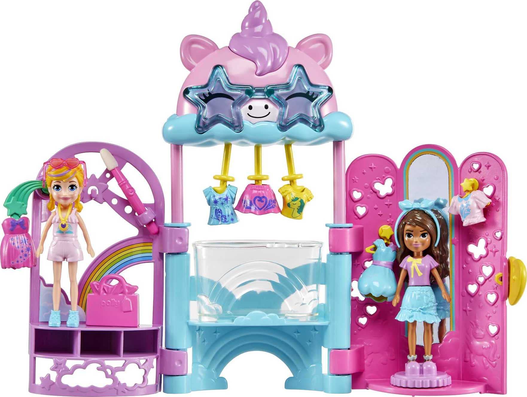 Foto 2 pulgar | Playset Polly Pocket Glam It Up Style Studio Con 2 Muñecas - Venta Internacional.