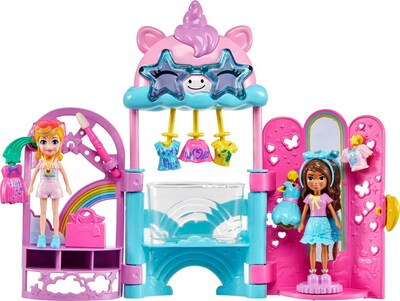 Foto 1 | Playset Polly Pocket Glam It Up Style Studio Con 2 Muñecas - Venta Internacional.