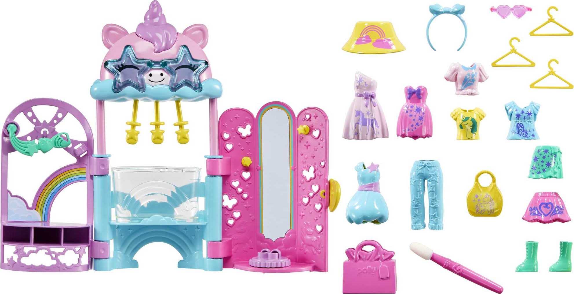 Foto 4 pulgar | Playset Polly Pocket Glam It Up Style Studio Con 2 Muñecas - Venta Internacional.