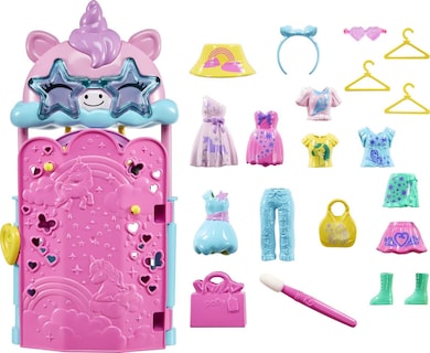 Foto 4 | Playset Polly Pocket Glam It Up Style Studio Con 2 Muñecas - Venta Internacional.