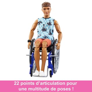 Foto 5 | Muñeca De Moda Barbie Ken Fashionistas #195 Con Silla De Ruedas Y Rampa - Venta Internacional.