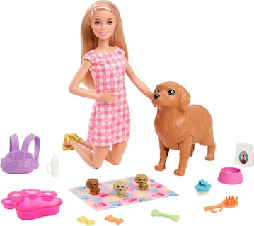 Foto 1 | Cachorros Recién Nacidos De Barbie Doll & Pets Con Muñeca Rubia Y Accesorios - Venta Internacional.