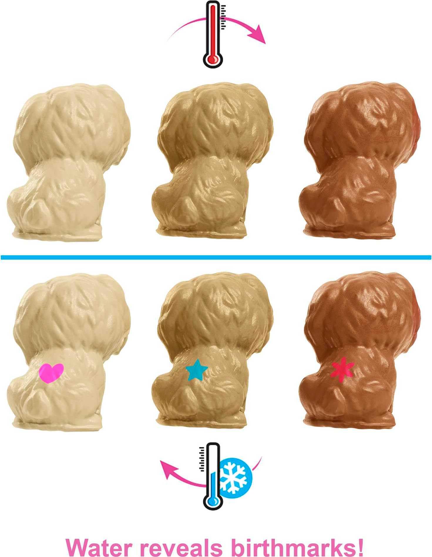 Foto 5 pulgar | Cachorros Recién Nacidos De Barbie Doll & Pets Con Muñeca Rubia Y Accesorios - Venta Internacional.