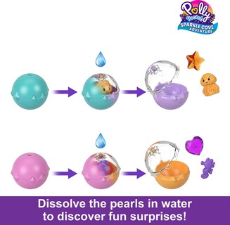 Foto 3 | Set De Juego Polly Pocket Sparkle Cove Adventure Con 2 Muñecas - Venta Internacional.