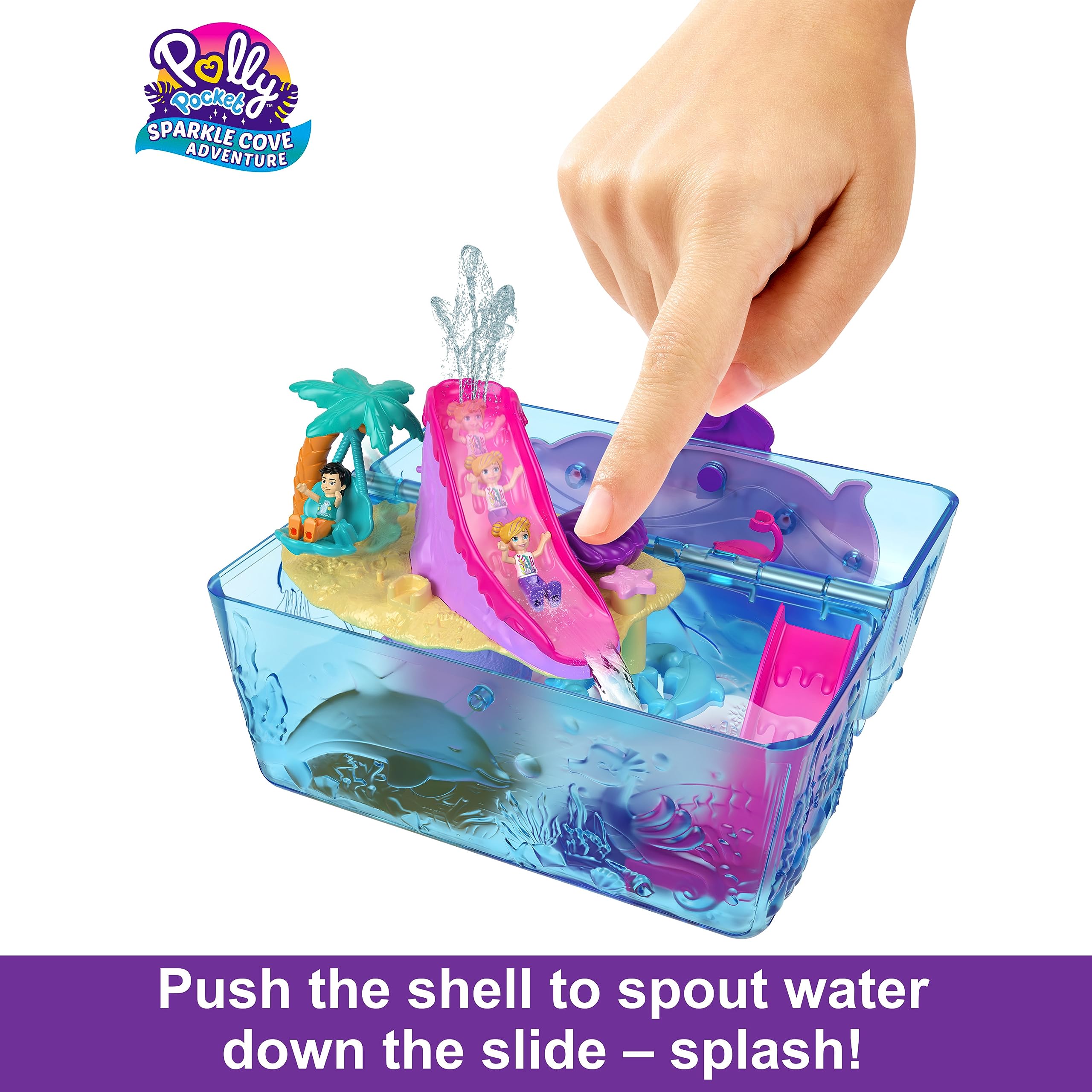 Foto 4 | Set De Juego Polly Pocket Sparkle Cove Adventure Con 2 Muñecas - Venta Internacional.
