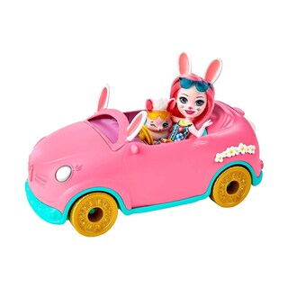 Foto 2 | Juego De 10 Unidades De Toy Car Enchantimals Bunnymobile Con Muñeca Y Conejito - Venta Internacional.