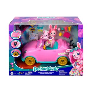Foto 5 | Juego De 10 Unidades De Toy Car Enchantimals Bunnymobile Con Muñeca Y Conejito - Venta Internacional.
