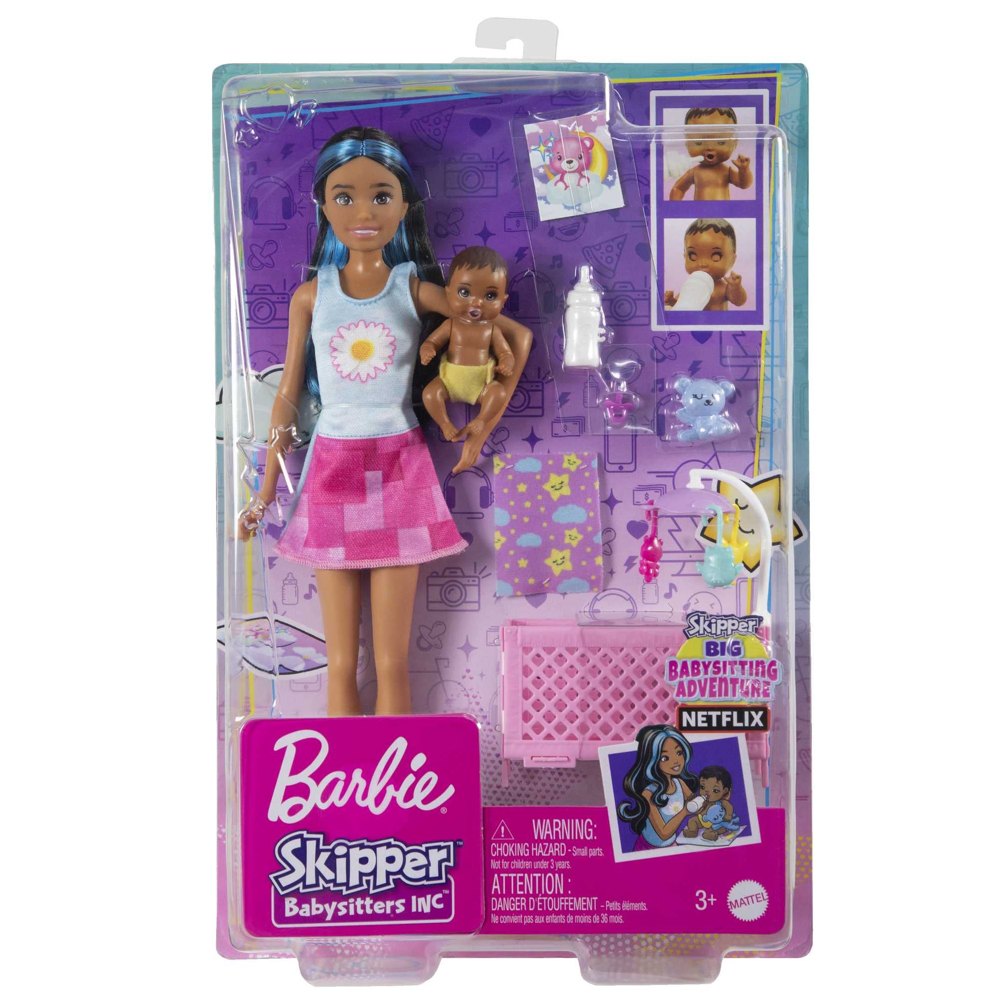 Foto 6 | Set De Juego Barbie Skipper Babysitters Inc Con Muñeca Y Cuna - Venta Internacional.