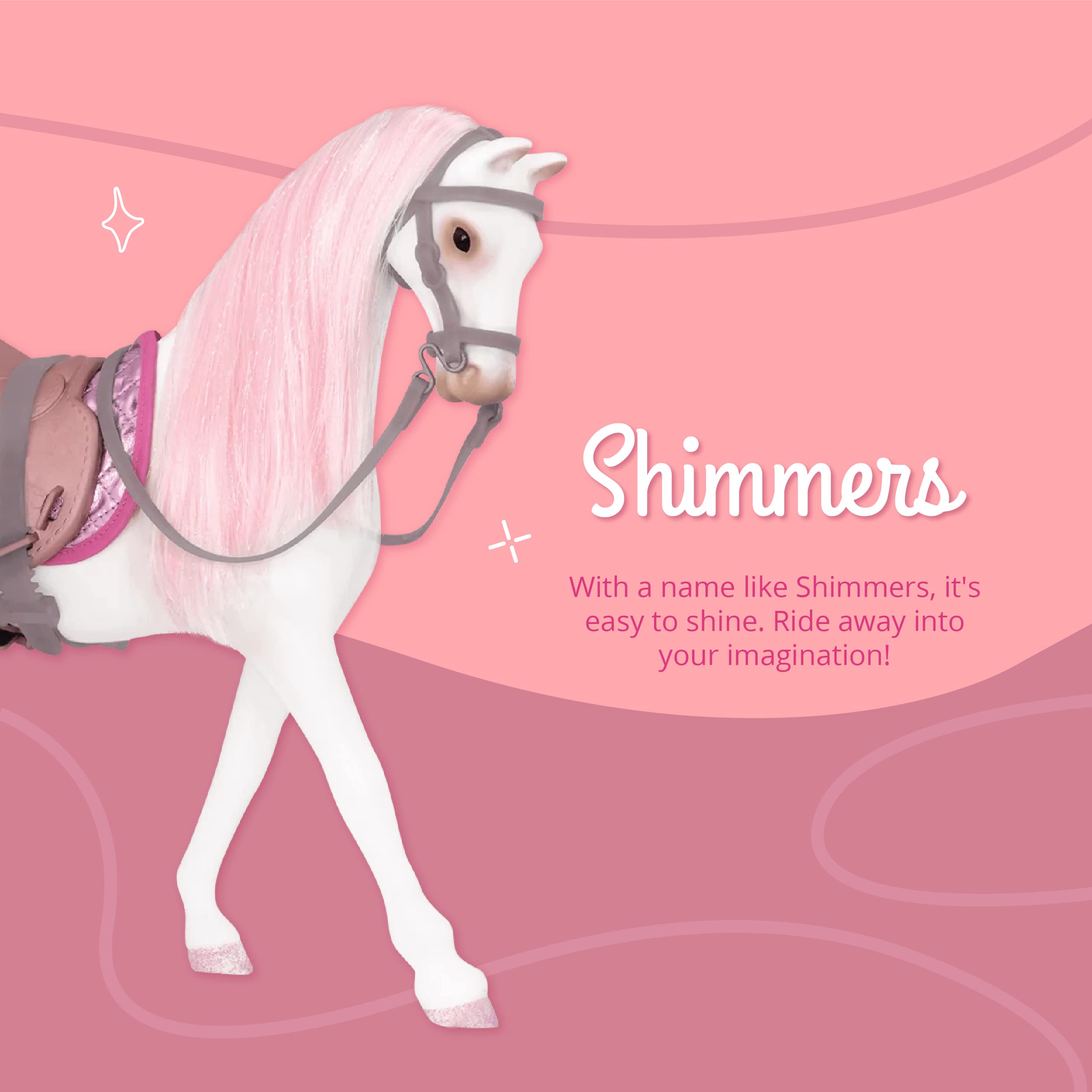 Foto 3 pulgar | Toy Horse Glitter Girls Shimmers Norwegian De 35 Cm Con Accesorio - Venta Internacional.