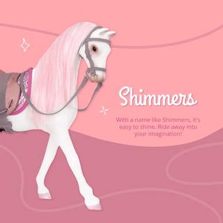 Foto 2 | Toy Horse Glitter Girls Shimmers Norwegian De 35 Cm Con Accesorio - Venta Internacional.