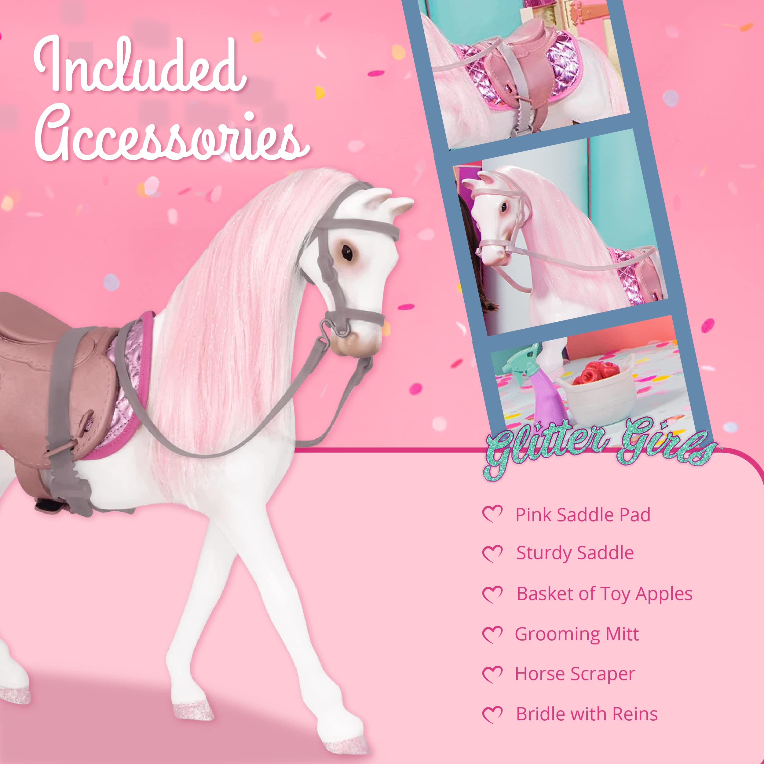 Foto 4 pulgar | Toy Horse Glitter Girls Shimmers Norwegian De 35 Cm Con Accesorio - Venta Internacional.
