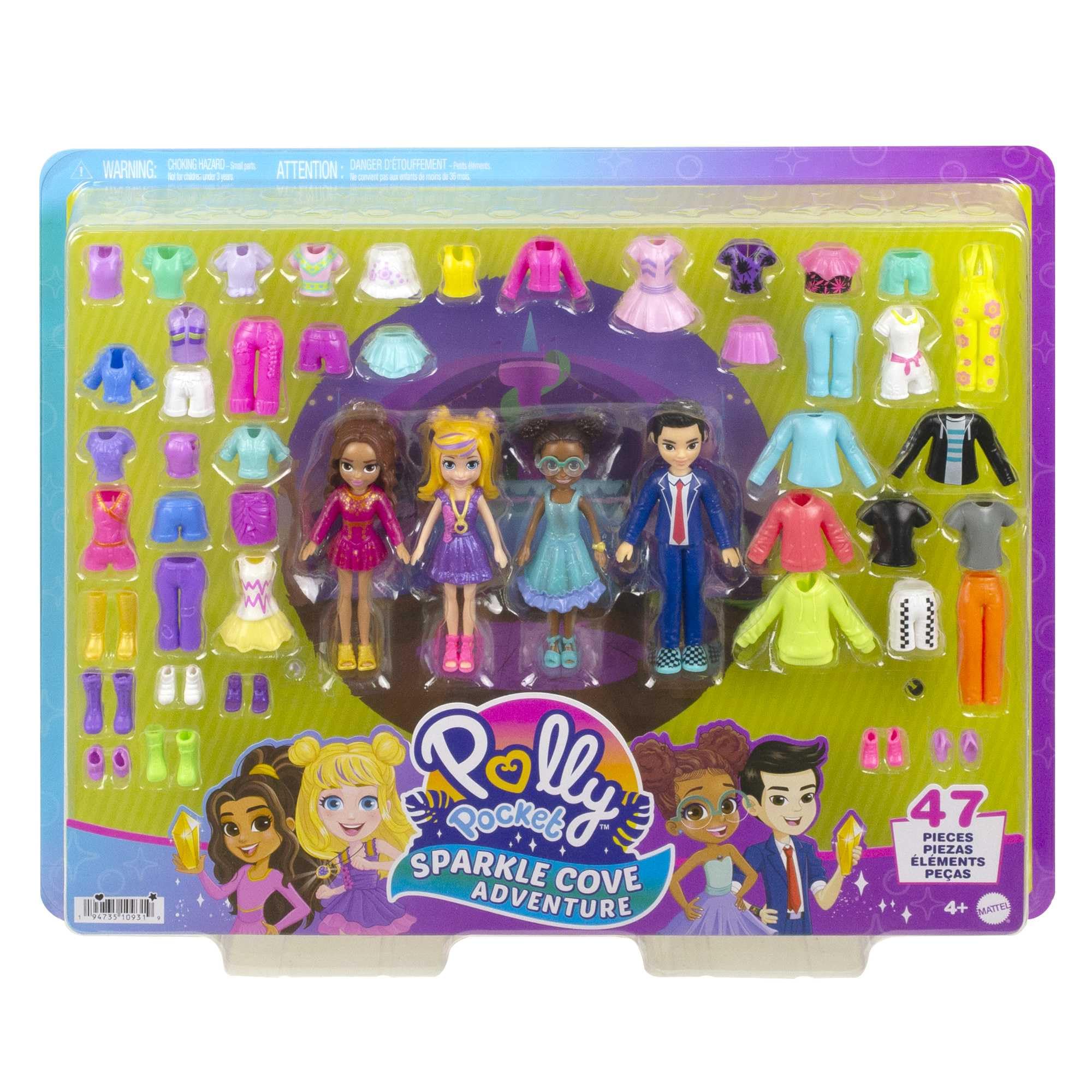 Foto 7 pulgar | Set De Moda Polly Pocket Sparkle Cove Adventure Con 4 Muñecas - Venta Internacional.