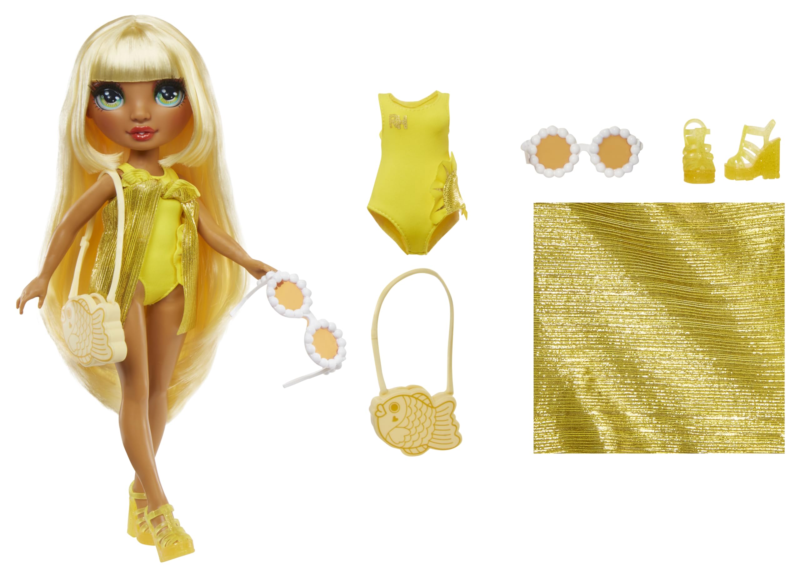 Foto 3 pulgar | Muñeca Moderna Rainbow High Swim & Style Sunny Yellow De 11 Pulgadas - Venta Internacional.