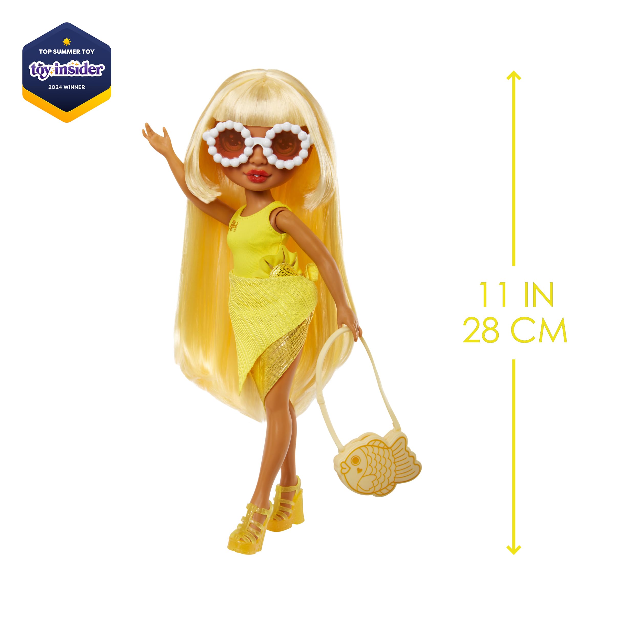 Foto 4 pulgar | Muñeca Moderna Rainbow High Swim & Style Sunny Yellow De 11 Pulgadas - Venta Internacional.